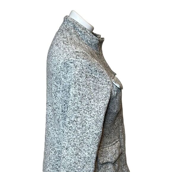 Eddie  Bauer heathered gray full zip 4 pocket fleece jacket size M - Picture 6 of 16